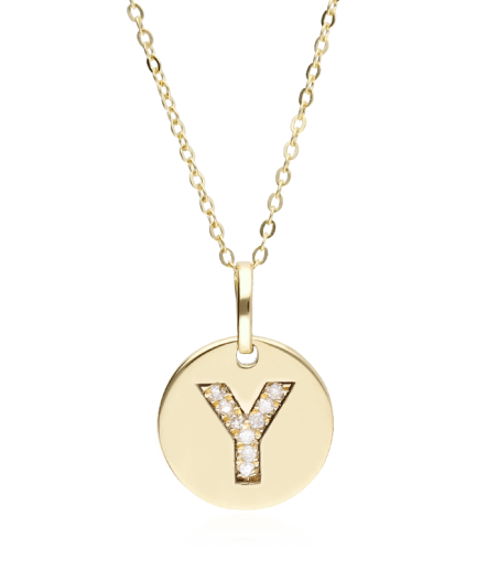 Gargantilla Oro 18k y diamantes 0.027cts "Bright Y"