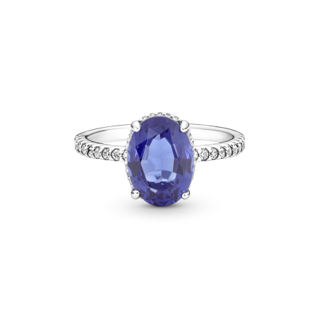 ANILLO PANDORA CRISTAL AZUL OVALADO AZUL 190056C01