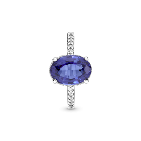 ANILLO PANDORA CRISTAL AZUL OVALADO AZUL 190056C01