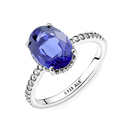 ANILLO PANDORA CRISTAL AZUL OVALADO AZUL 190056C01