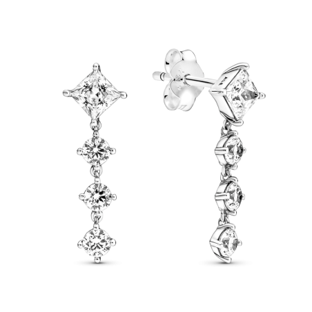 Pendientes Pandora cuadrados brillantes 290045C01
