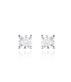 PENDIENTES "CROTONE" ORO BLANCO 18K Y DIAMANTES 0.24 CTS