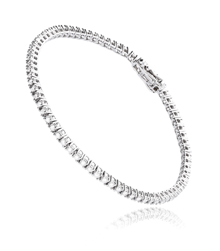 PULSERA RIVIERE DE DIAMANTES 1.02 CTS ORO BLANCO 18K