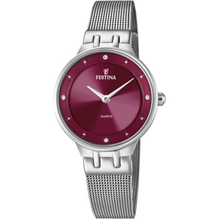 RELOJ FESTINA GRANATE CORREA DE ACERO MUJER F20597/2