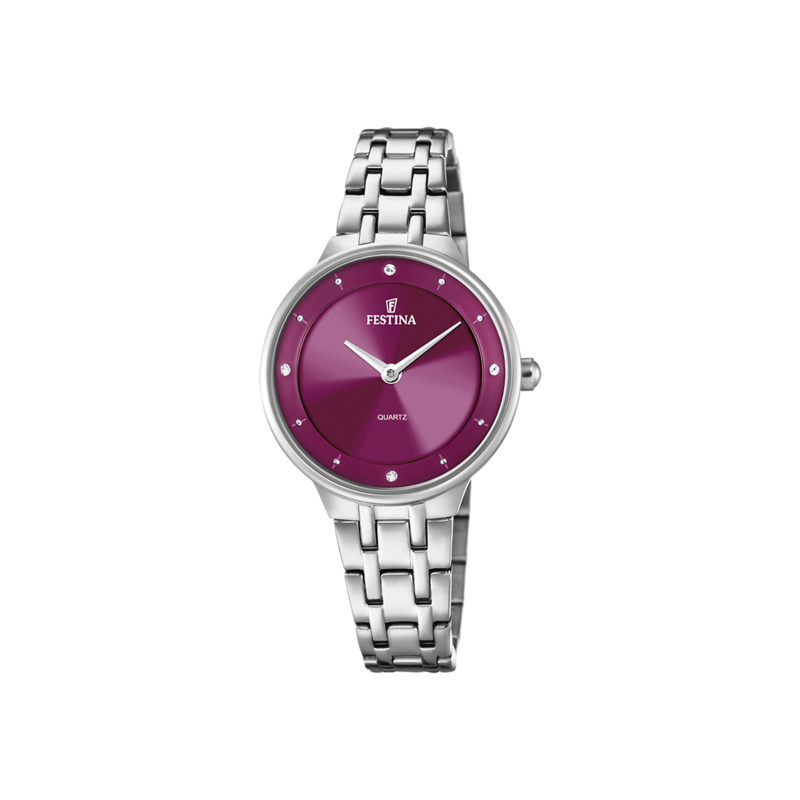 RELOJ FESTINA BURDEOS CORREA DE ACERO MUJER F20600/2