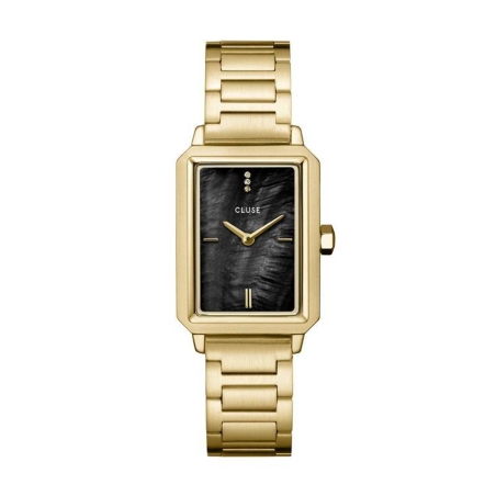 RELOJ CLUSE FLUETTE DORADO Y NEGRO MUJER CW14001