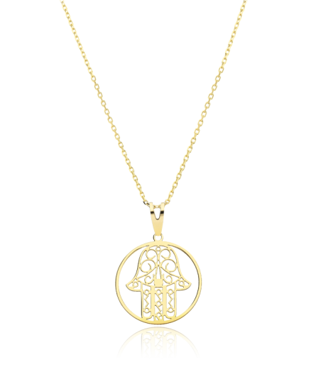 GARGANTILLA "LUSAIL" MANO DE FATIMA ORO 18K