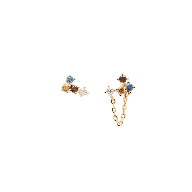 PENDIENTES PDPAOLA FOX PLATA BAÑO ORO MUJER AR01-295-U PENDIENTES PDPAOLA FOX PLATA BAÑO ORO MUJER AR01-295-U