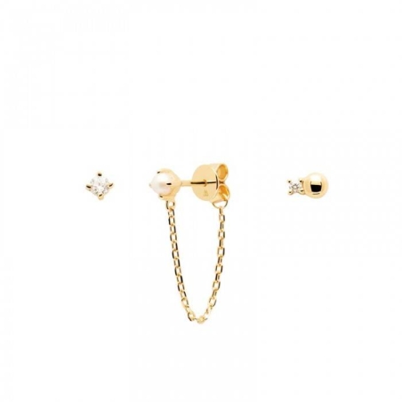 SET PENDIENTES PDPAOLA CHARLIE GOLD BU01-019-U