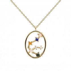 COLLAR PDPAOLA ACUARIO BAÑO ORO PLATA MUJER CO01-342-U