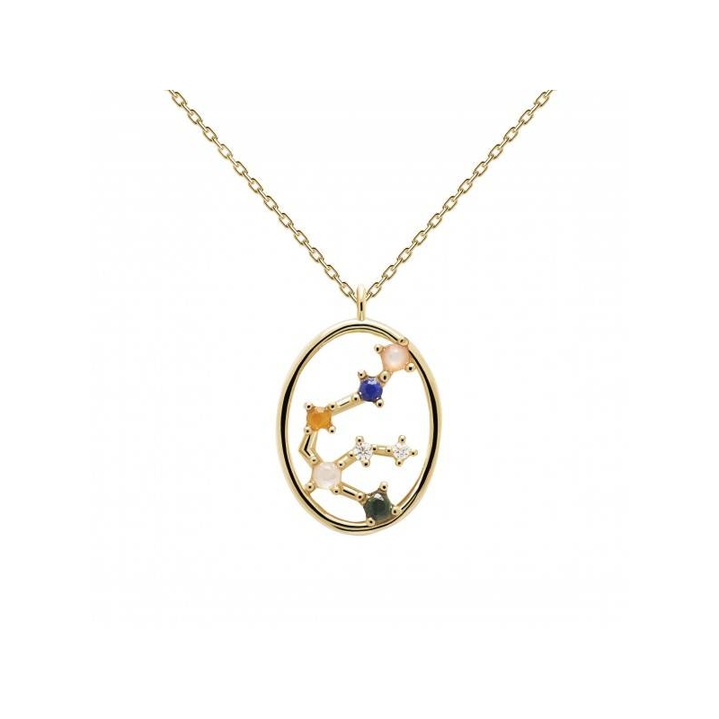 COLLAR PDPAOLA ACUARIO BAÑO ORO PLATA MUJER CO01-342-U