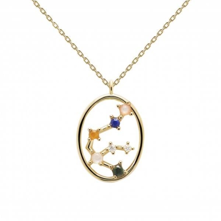 COLLAR PDPAOLA ACUARIO BAÑO ORO PLATA MUJER CO01-342-U