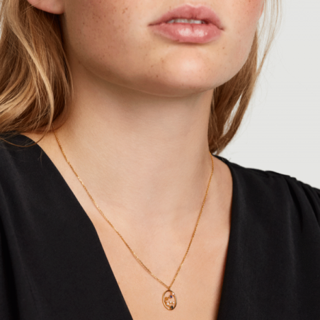 COLLAR PDPAOLA ACUARIO BAÑO ORO PLATA MUJER CO01-342-U