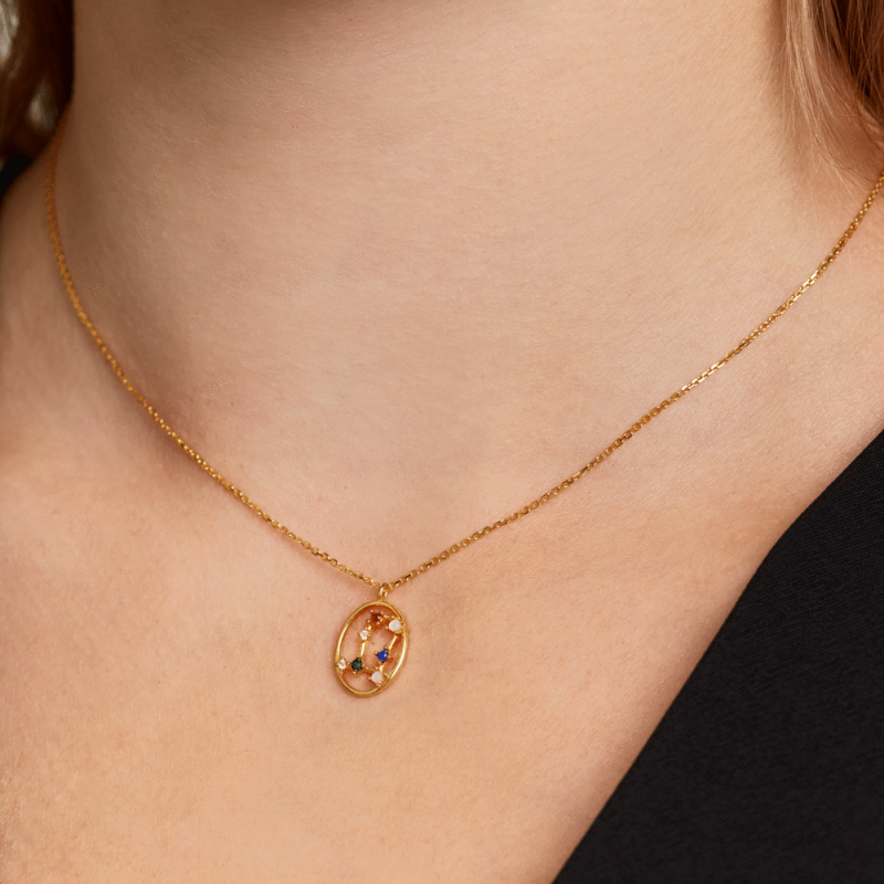 PAOLA Flame Silver Pendant Necklace For Women - Sterling Silver With Rose Gold Plated, Adjustable 40-55cm Chain