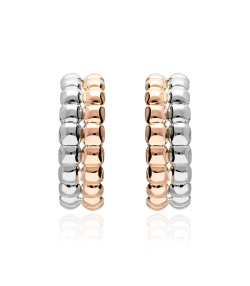 PENDIENTES "DOP" ORO BLANCO Y ROSA 18K