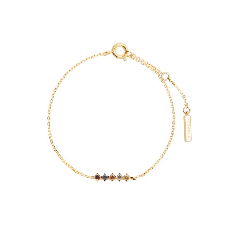 PULSERA PDPAOLA SAGE PLATA BAÑO DE ORO MUJER PU01-110-U