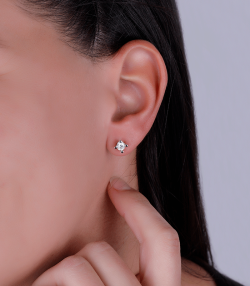PENDIENTES "PORTOFINO" ORO BLANCO 18K DIAMANTES 0.60 CTS