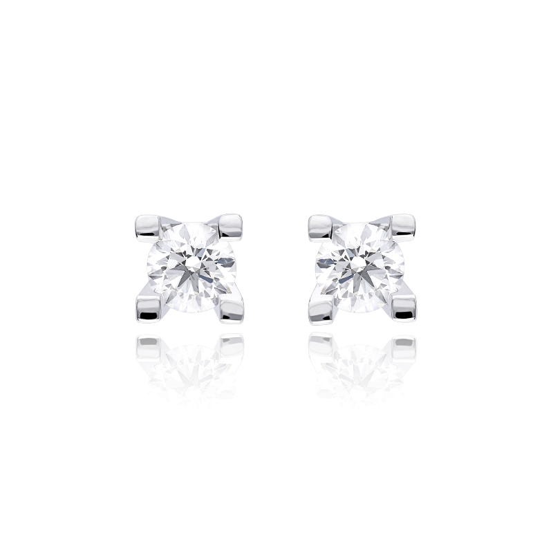 PENDIENTES "PORTOFINO" ORO BLANCO 18K DIAMANTES 0.60 CTS