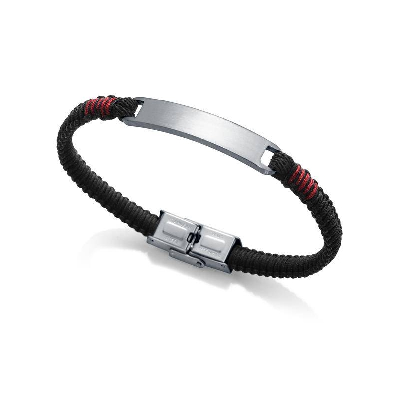 PULSERA VICEROY HEAT HOMBRE CORDÓN NEGRO Y ROJO 1333P01017