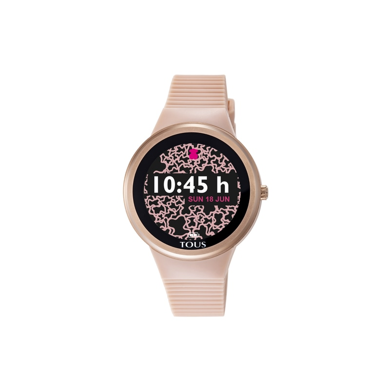 Reloj digital I-Bear de acero IP rosado