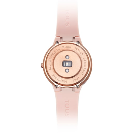 RELOJ TOUS ROUND CONNECT ACERO IP ROSADO CORREA SILICONA 100350685