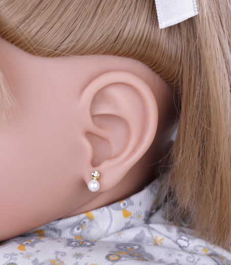 PENDIENTES "STREAM" ORO 18K Y PERLAS CULTIVADAS 7MM