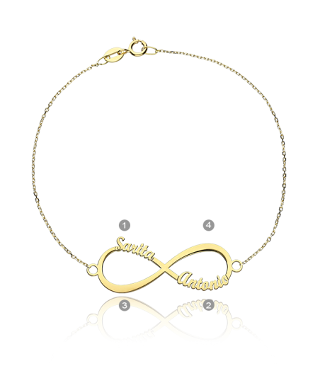 PULSERA PERSONALIZADA "TULSA" ORO 18K