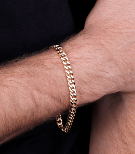 PULSERA BARBADA "ELK GROVE" ORO 18K