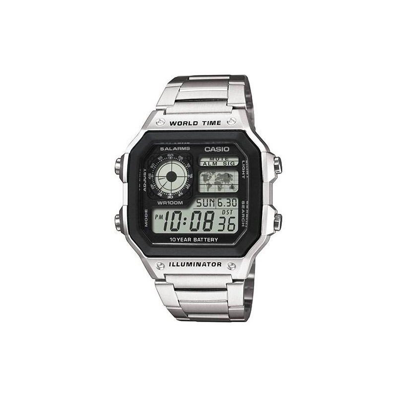 RELOJ CASIO DIGITAL ACERO AE-1200WHD-1AVEF