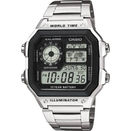 RELOJ CASIO DIGITAL ACERO AE-1200WHD-1AVEF