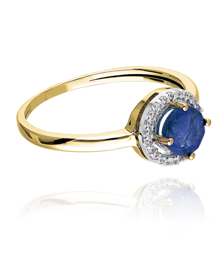 ANILLO "COLOR LIFE" ORO 18K ZAFIRO Y CIRCONITAS