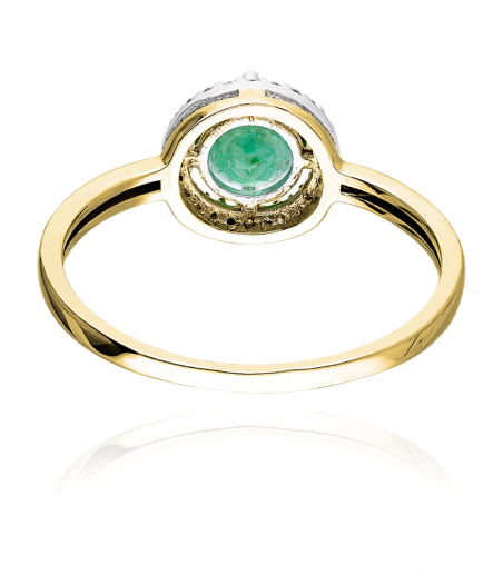 ANILLO "COLOR LIFE" ORO 18K ESMERALDA NATURAL Y CIRCONITAS