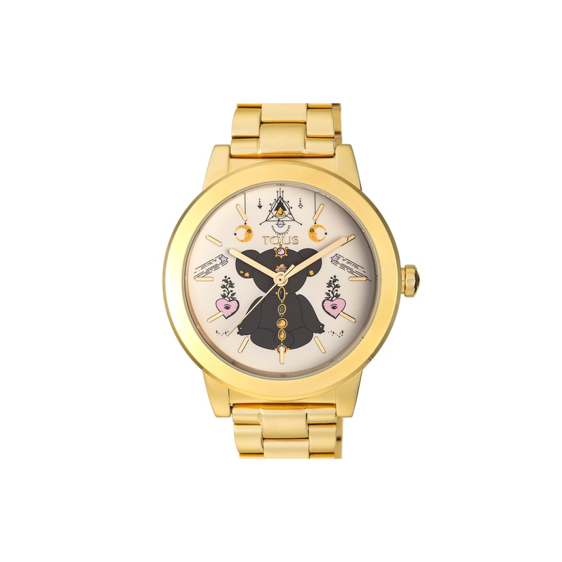 RELOJ TOUS MAGIC TIME DE ACERO IP DORADO 100350705