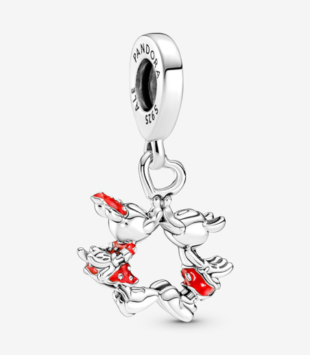 CHARM COLGANTE PANDORA MICKEY Y MINNIE "KISS" 790075C01