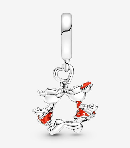 CHARM COLGANTE PANDORA MICKEY Y MINNIE "KISS" 790075C01