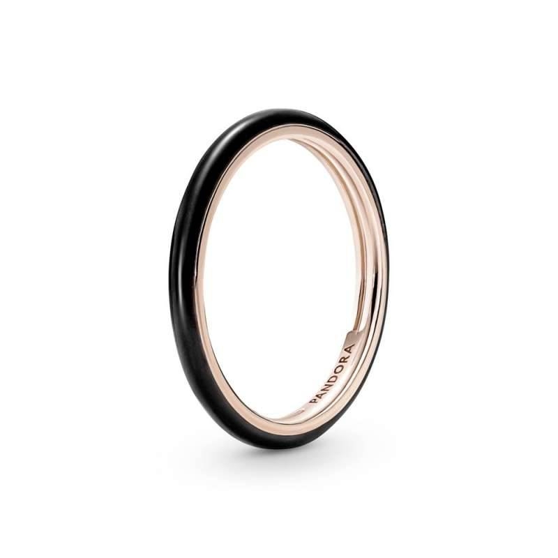 ANILLO PANDORA ME CON ESMALTE NEGRO 189655C01 ANILLO PANDORA ME CON ESMALTE NEGRO 189655C01