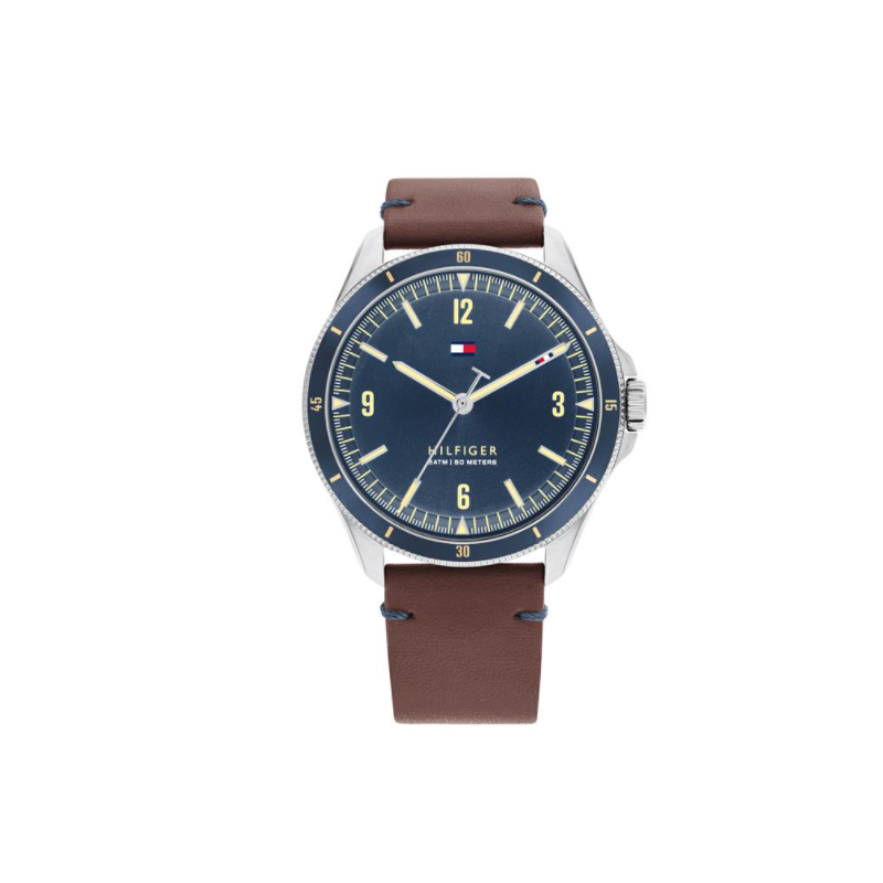 RELOJ TOMMY HILFIGER MAVERICK PIEL MARRÓN ACERO HOMBRE 1791905