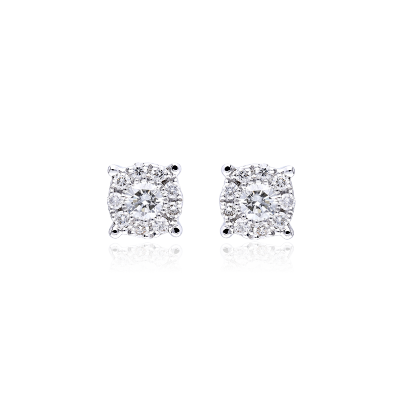 PENDIENTES "VARENNA" ORO 18K DIAMANTES 0.40 CTS