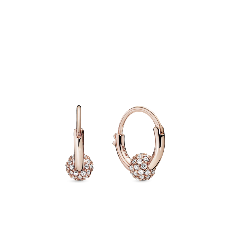 PENDIENTES PANDORA ROSE ARO EN PAVÉ 288294CZ