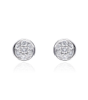 PENDIENTES "VIGEVANO" ORO BLANCO 18K Y DIAMANTES 0.16 CTS