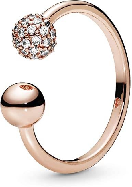 ANILLO PANDORA ABIERTO PULIDO CON PAVÉ 188316CZ