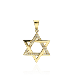 COLGANTE "GARLAND" ESTRELLA DE DAVID ORO 18K