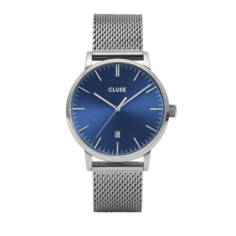 RELOJ CLUSE EN ACERO ESFERA AZUL CORREA MALLA  CW0101501004