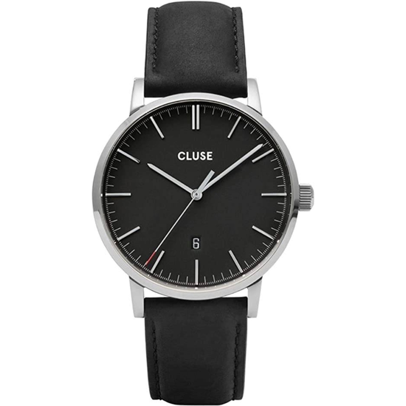 RELOJ CLUSE CORREA PIEL NEGRA HOMBRE