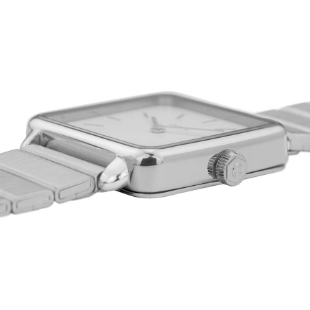 RELOJ CLUSE TÉTRAGONE ACERO BLANCO COLOR PLATA CL60022S