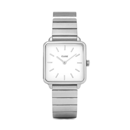 RELOJ CLUSE TÉTRAGONE ACERO BLANCO COLOR PLATA CL60022S