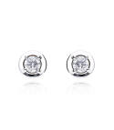 PENDIENTES "REGGIO" ORO BLANCO 18K Y DIAMANTES 0.30 CTS
