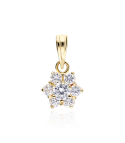 COLGANTE "ROSETTE I" ORO 18K Y CIRCONITAS