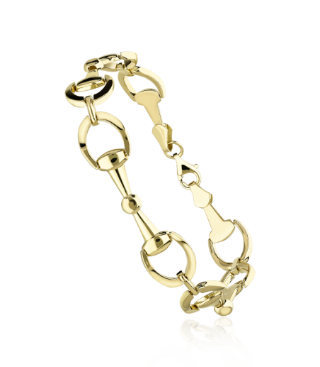 PULSERA "GLENDALE" ESTRIBOS ORO 18K