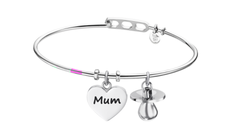 PULSERA LOTUS CORAZÓN MOM STYLE MILLENNIAL ACERO MUJER LS2036-2/1